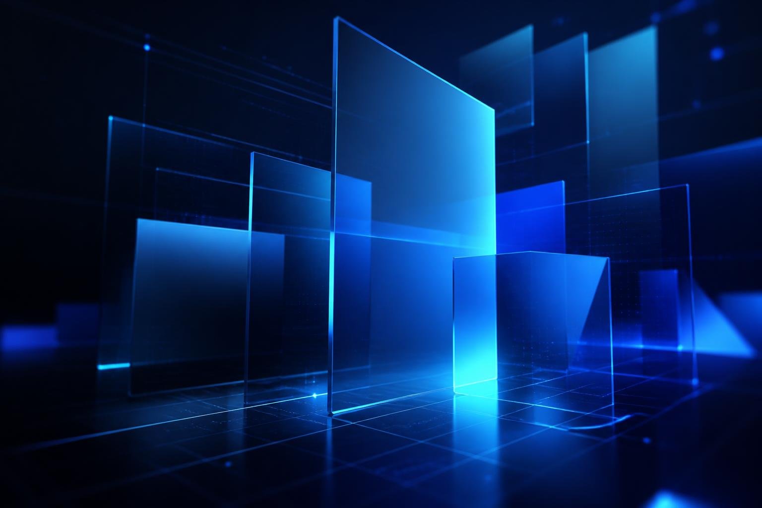 Abstract 3D visual of modern web architecture